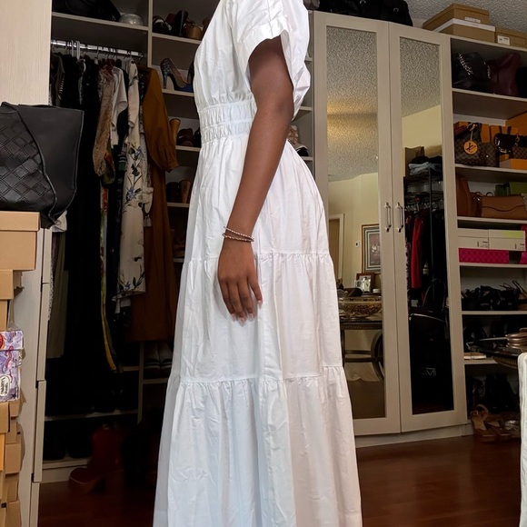 🎊💕💕🎉 Anthropologie White Maxi Shirt Dress - Picture 5 of 6